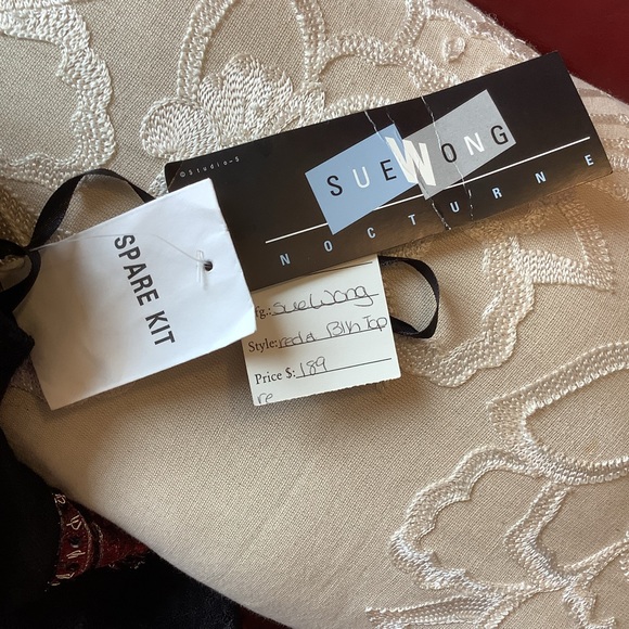 Beautiful NWT Sue Wong dressy top with beaded accents - Picture 8 of 11